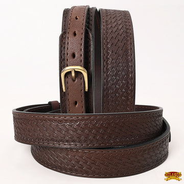 HILASON Western Genuine Leather Belt for Men Women Cowboy Cowgirl Handmade Unisex Full Grain Heavy Duty Tooled Belt for Jeans